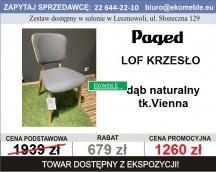 Paged - Lof krzesło , dąb naturalny, tk.Vienna